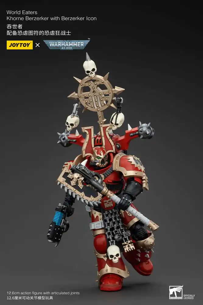 Warhammer 40k akcijska figura 1/18 World Eaters Khorne Berzerker s Berzerker lconom 13 cm fotografija proizvoda