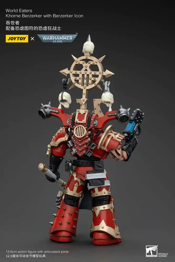 Warhammer 40k akcijska figura 1/18 World Eaters Khorne Berzerker s Berzerker lconom 13 cm fotografija proizvoda