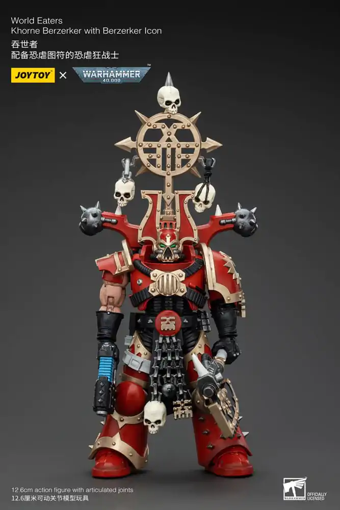 Warhammer 40k akcijska figura 1/18 World Eaters Khorne Berzerker s Berzerker lconom 13 cm fotografija proizvoda