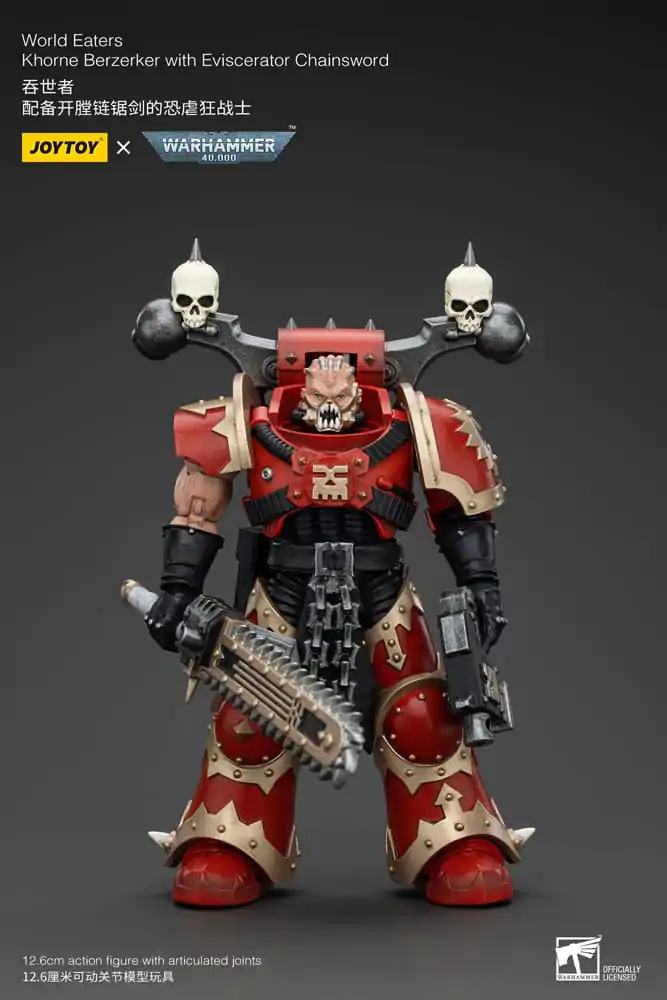 Warhammer 40k akcijska figura 1/18 World Eaters Khorne Berzerker s Eviscerator Chainsword 13 cm fotografija proizvoda