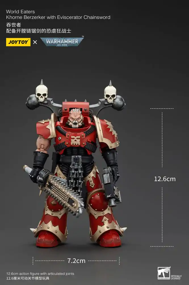 Warhammer 40k akcijska figura 1/18 World Eaters Khorne Berzerker s Eviscerator Chainsword 13 cm fotografija proizvoda