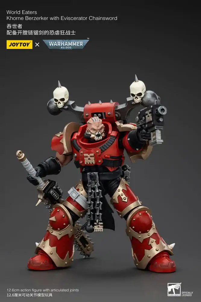 Warhammer 40k akcijska figura 1/18 World Eaters Khorne Berzerker s Eviscerator Chainsword 13 cm fotografija proizvoda