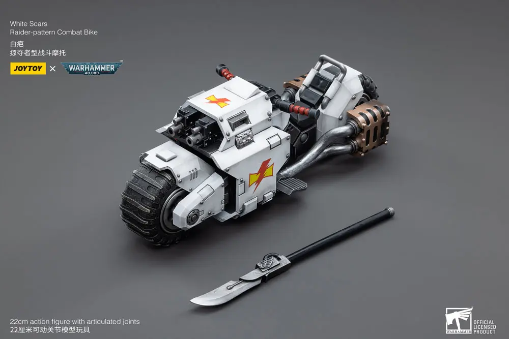 Warhammer 40k Vozilo 1/18 White Scars Raider-pattern borbeni bicikl 22 cm fotografija proizvoda