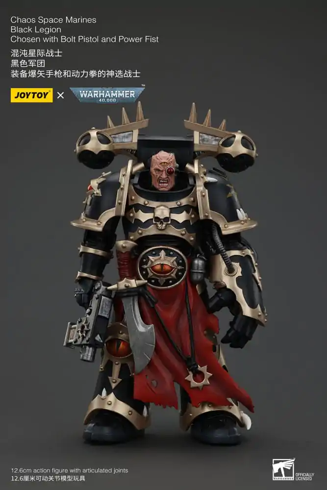 Warhammer 40k akcijska figura Chaos Space Marines Black Legion Chosen s Bolt pištoljem i Power šakom 20 cm fotografija proizvoda