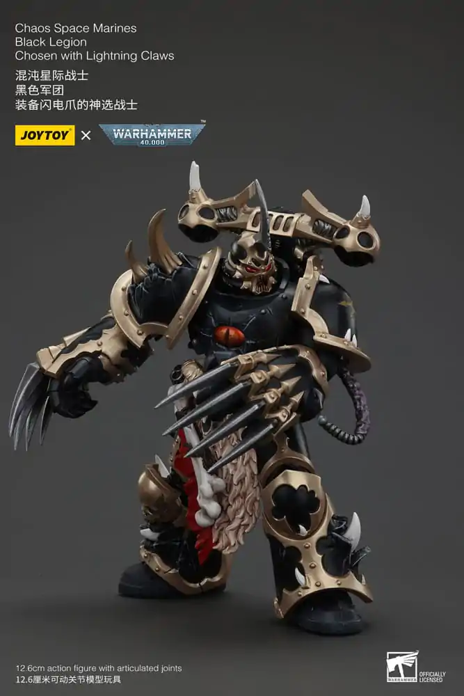 Warhammer 40k akcijska figura Chaos Space Marines Black Legion Chosen s kandžama munje 20 cm fotografija proizvoda