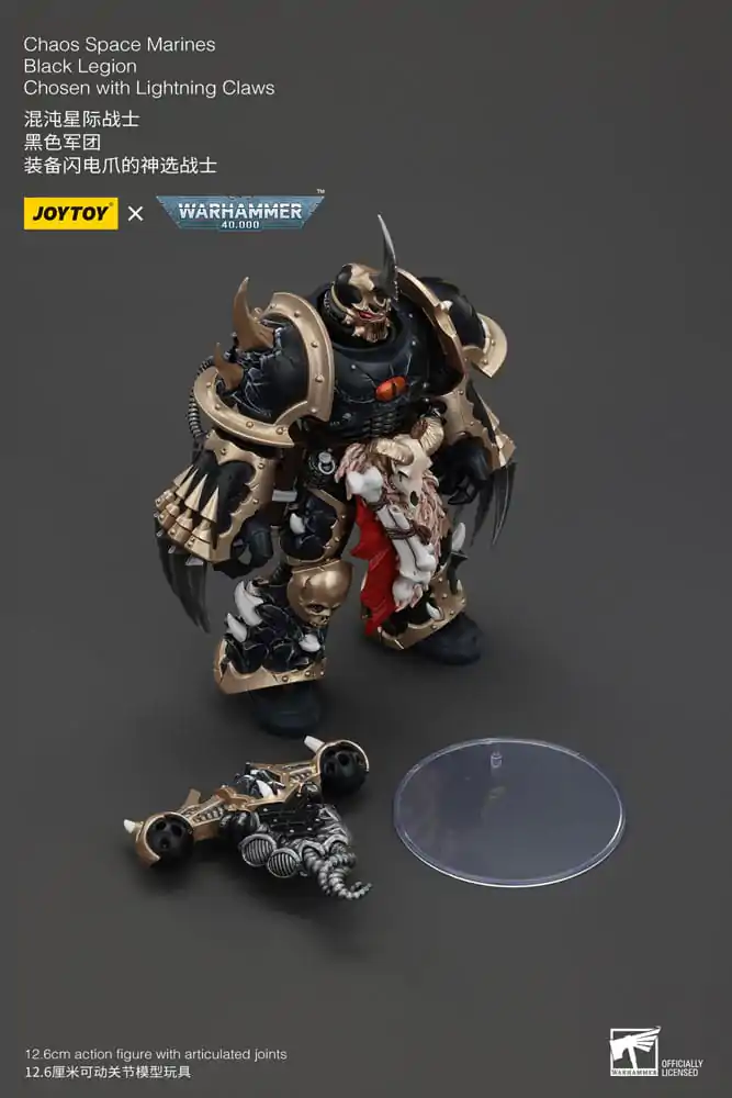 Warhammer 40k akcijska figura Chaos Space Marines Black Legion Chosen s kandžama munje 20 cm fotografija proizvoda