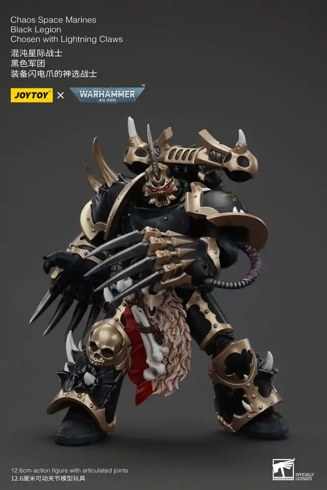 Warhammer 40k akcijska figura Chaos Space Marines Black Legion Chosen s kandžama munje 20 cm fotografija proizvoda