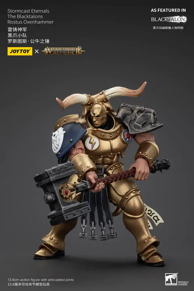 Warhammer Age of Sigmar akcijska figura Stormcast Eternals The Blacktalons Rostus Oxen hammer 20 cm fotografija proizvoda