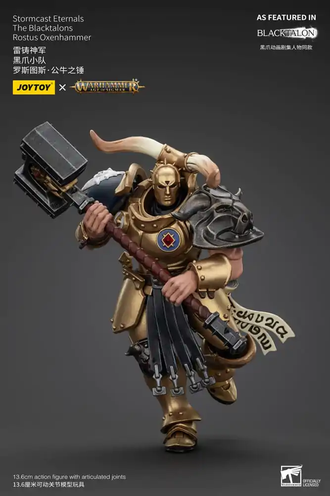 Warhammer Age of Sigmar akcijska figura Stormcast Eternals The Blacktalons Rostus Oxen hammer 20 cm fotografija proizvoda