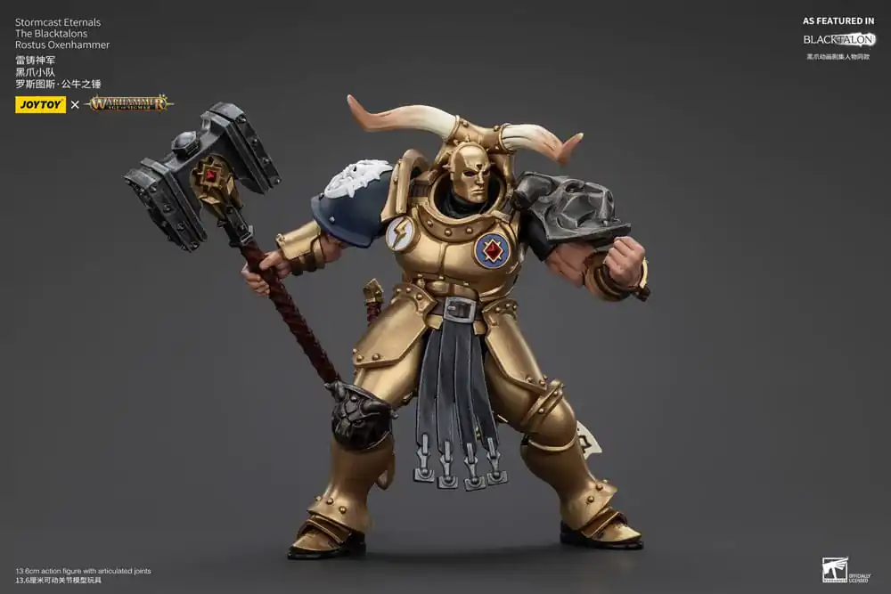 Warhammer Age of Sigmar akcijska figura Stormcast Eternals The Blacktalons Rostus Oxen hammer 20 cm fotografija proizvoda