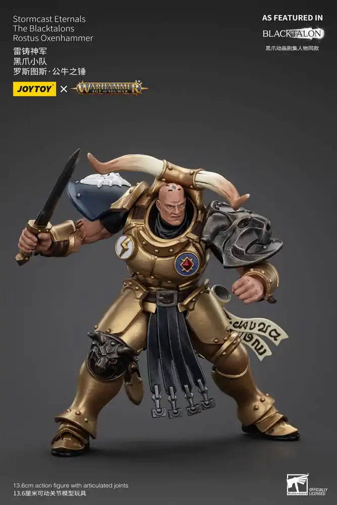 Warhammer Age of Sigmar akcijska figura Stormcast Eternals The Blacktalons Rostus Oxen hammer 20 cm fotografija proizvoda