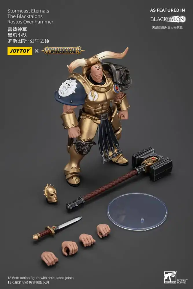 Warhammer Age of Sigmar akcijska figura Stormcast Eternals The Blacktalons Rostus Oxen hammer 20 cm fotografija proizvoda