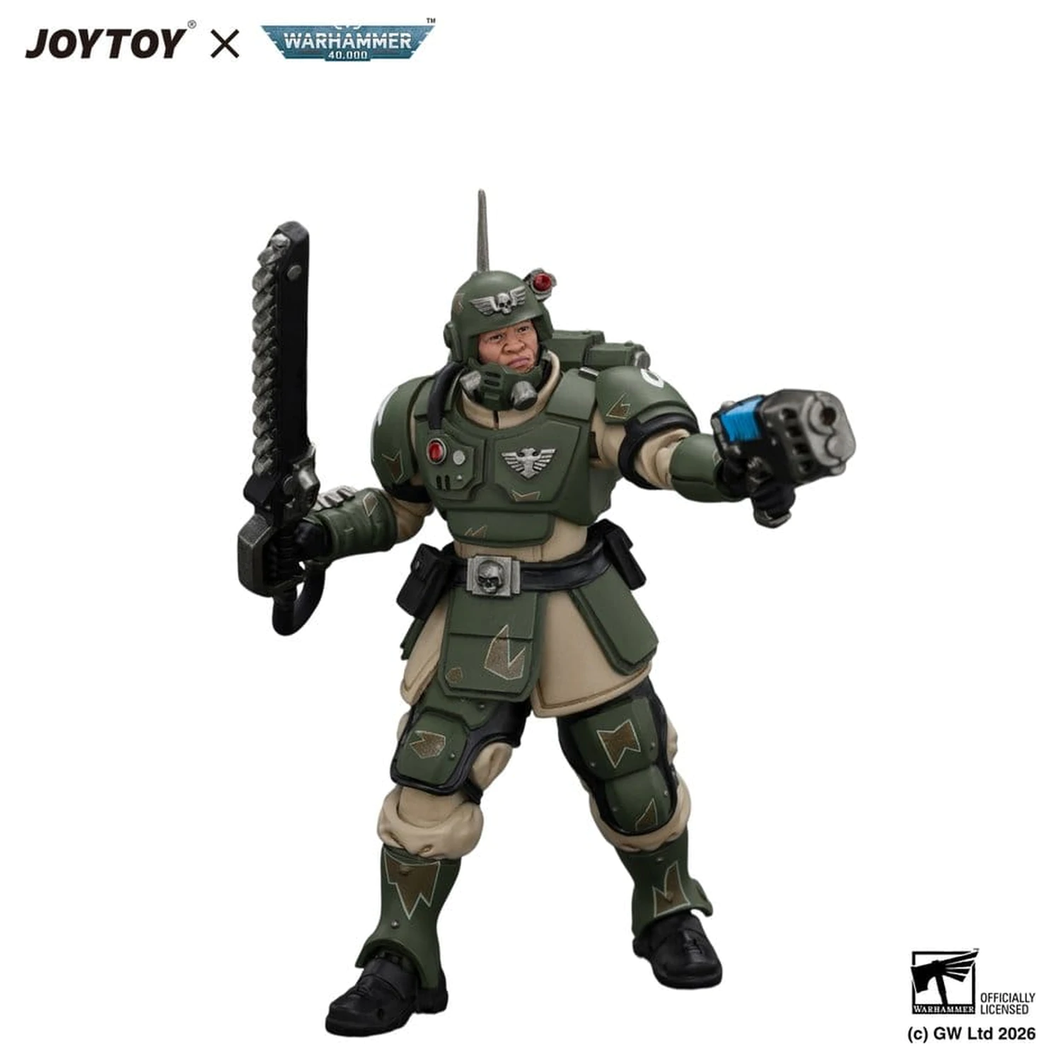 Warhammer figura Astra Militarum Kasrkin 1 s lančanim mačem i plazma pištoljem fotografija proizvoda