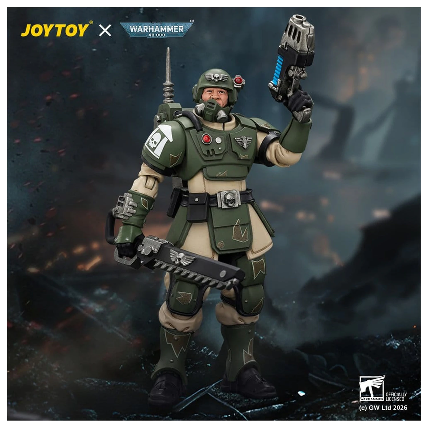 Warhammer figura Astra Militarum Kasrkin 1 s lančanim mačem i plazma pištoljem fotografija proizvoda