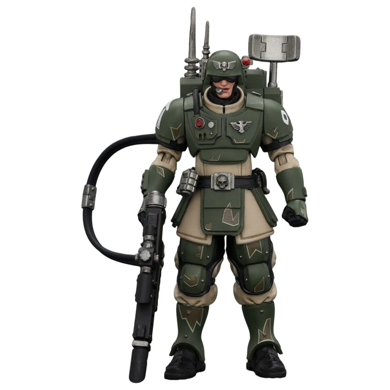 Warhammer figura Astra Militarum Kasrkin 3 s Hot-shot Lasgun puškom i Vox-casterom fotografija proizvoda