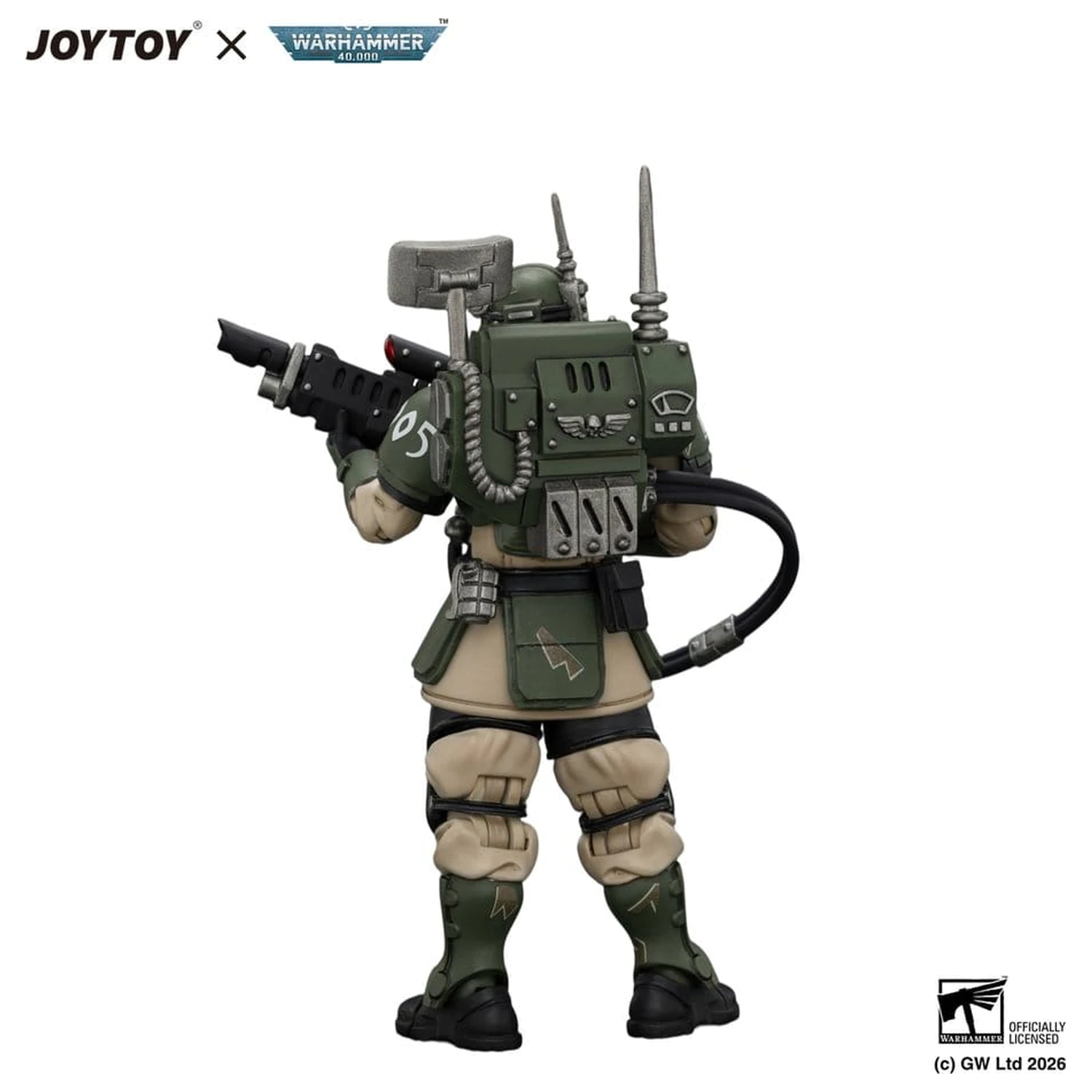 Warhammer figura Astra Militarum Kasrkin 3 s Hot-shot Lasgun puškom i Vox-casterom fotografija proizvoda