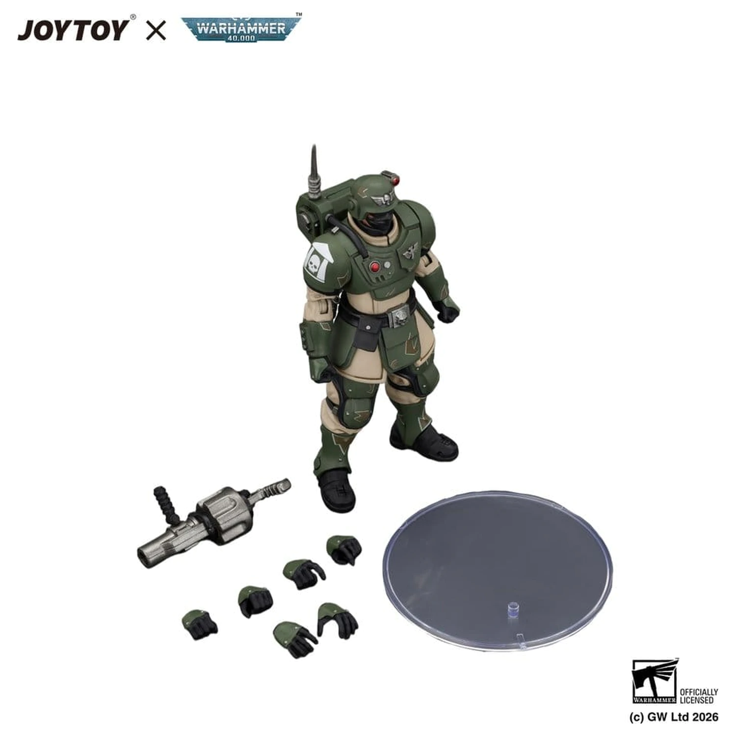 Warhammer akcijska figura Astra Militarum Kasrkin 5 s bacačem granata fotografija proizvoda