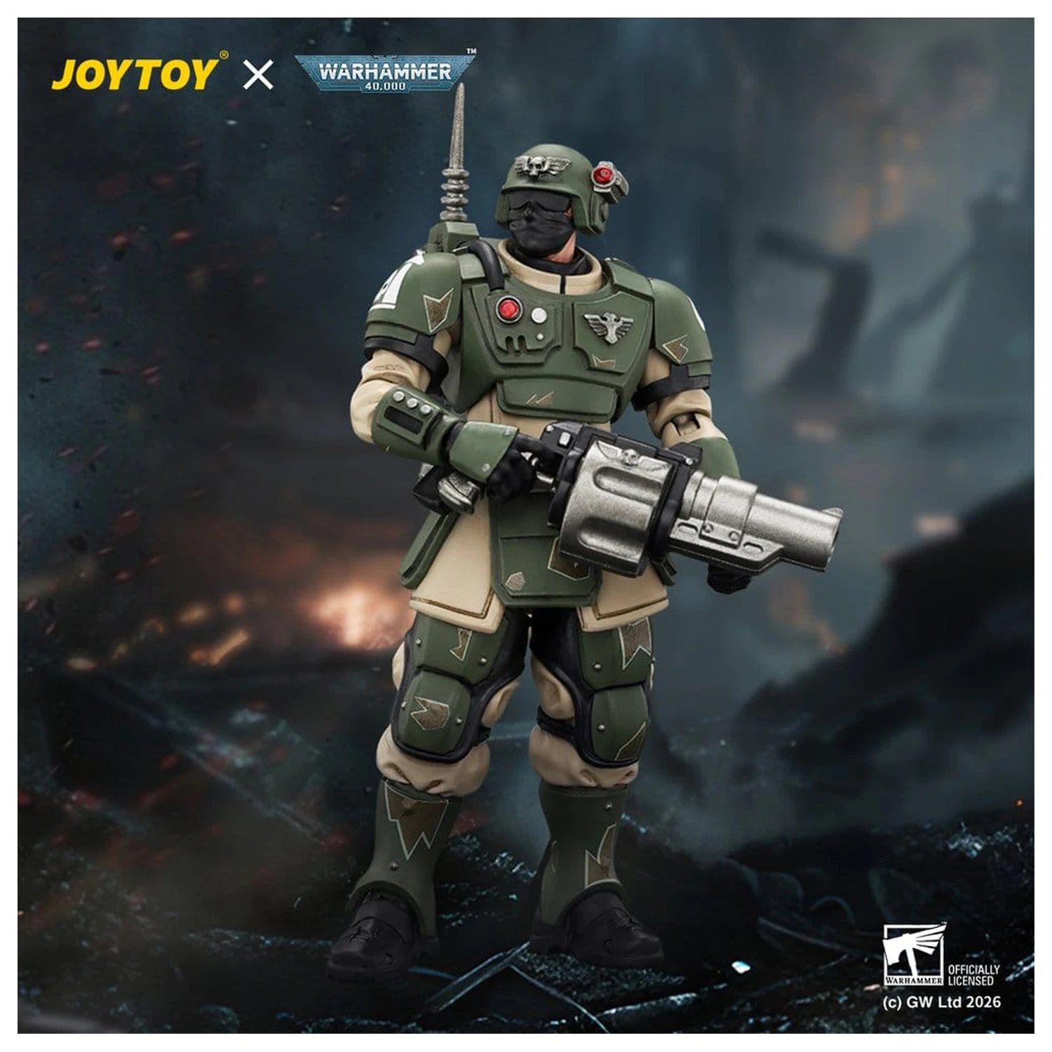Warhammer akcijska figura Astra Militarum Kasrkin 5 s bacačem granata fotografija proizvoda