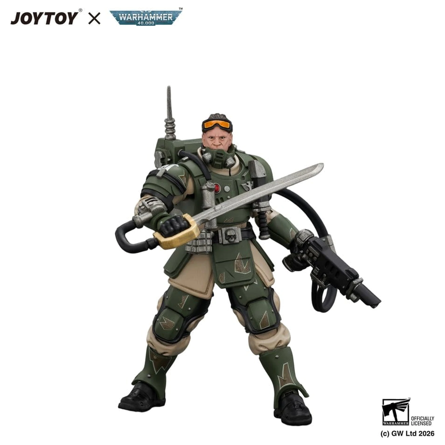 Warhammer Akcijska figura Astra Militarum Kasrkin 7 s Hot-shot Laspistol i Power Sword fotografija proizvoda