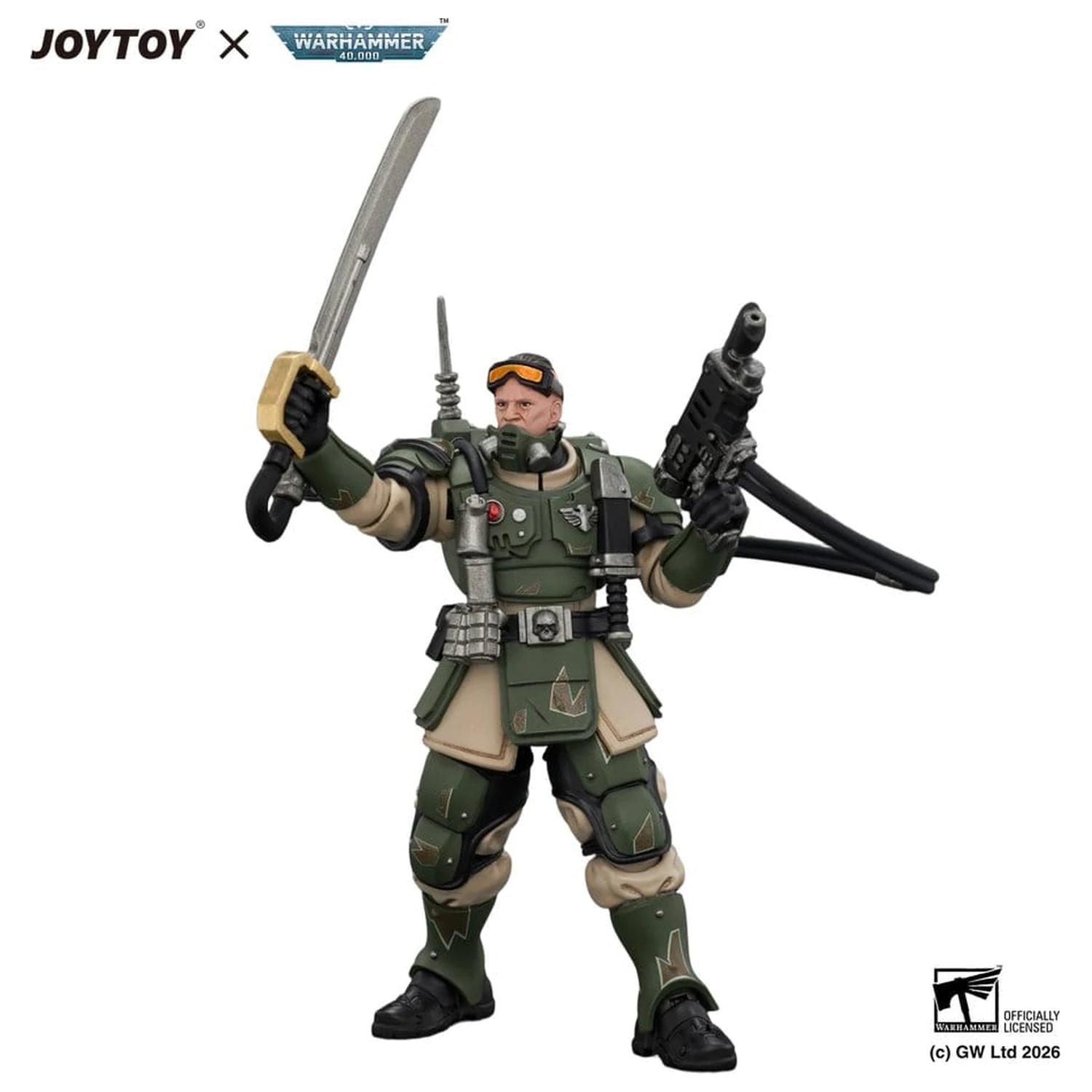 Warhammer Akcijska figura Astra Militarum Kasrkin 7 s Hot-shot Laspistol i Power Sword fotografija proizvoda