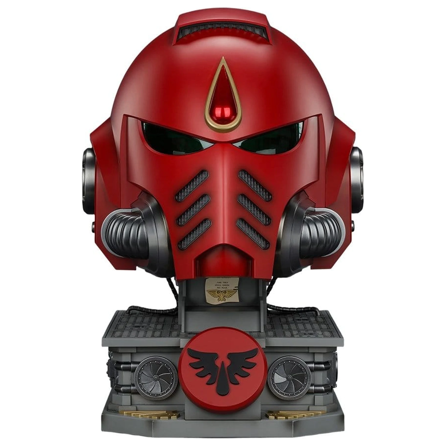 Warhammer replika Blood Angels MkX kaciga i stalak za izlaganje 44 cm fotografija proizvoda
