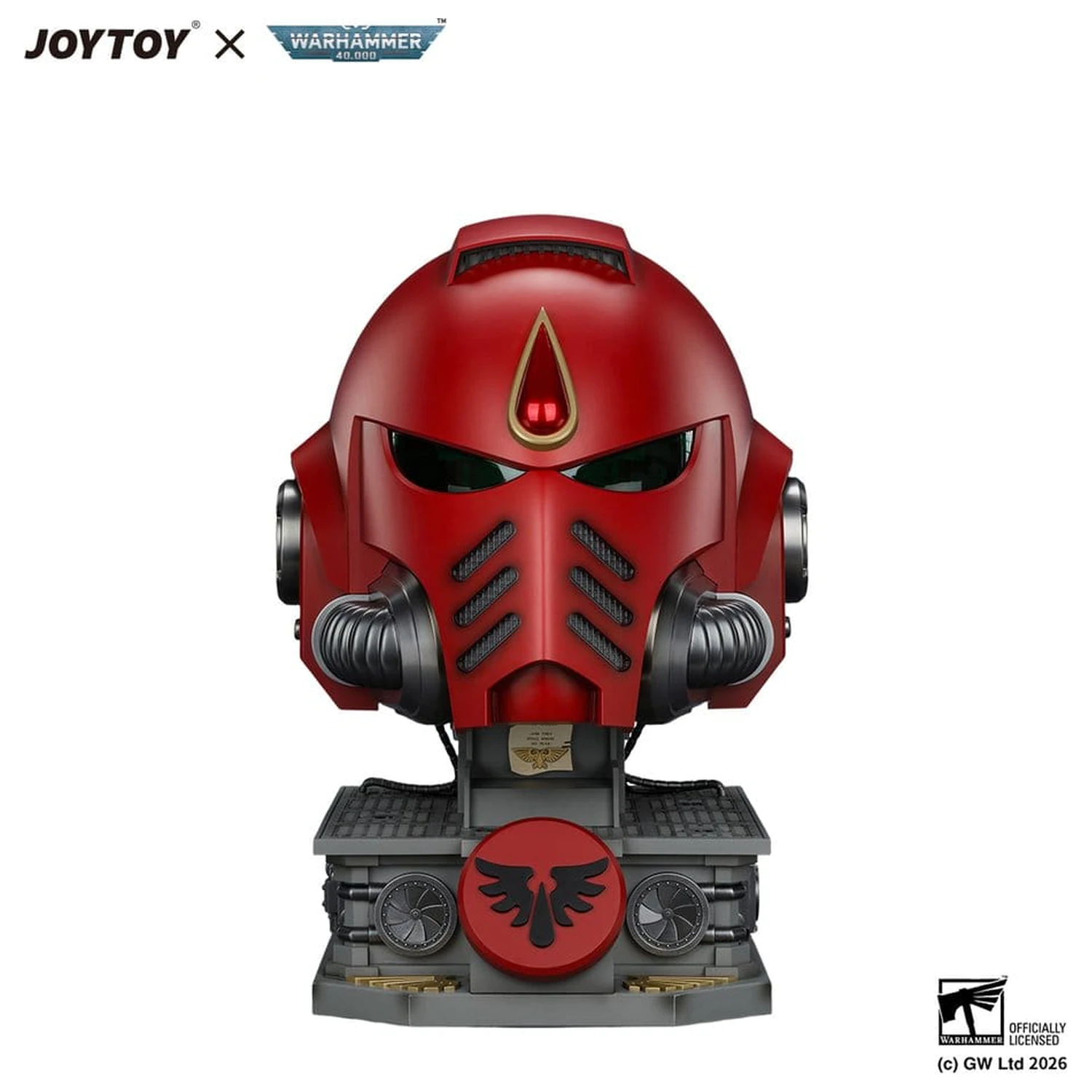 Warhammer replika Blood Angels MkX kaciga i stalak za izlaganje 44 cm fotografija proizvoda