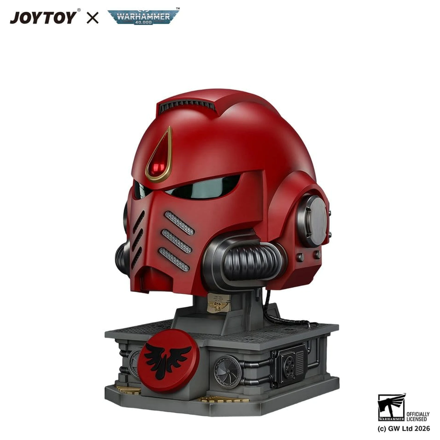Warhammer replika Blood Angels MkX kaciga i stalak za izlaganje 44 cm fotografija proizvoda