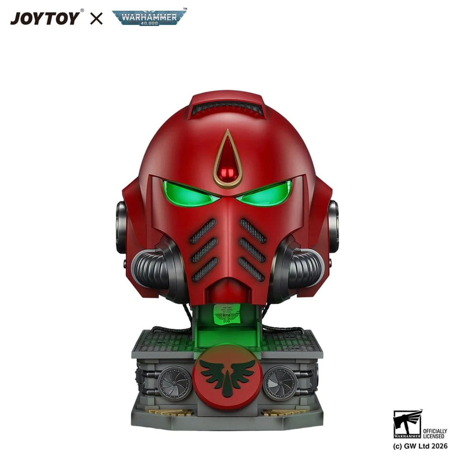 Warhammer replika Blood Angels MkX kaciga i stalak za izlaganje 44 cm fotografija proizvoda