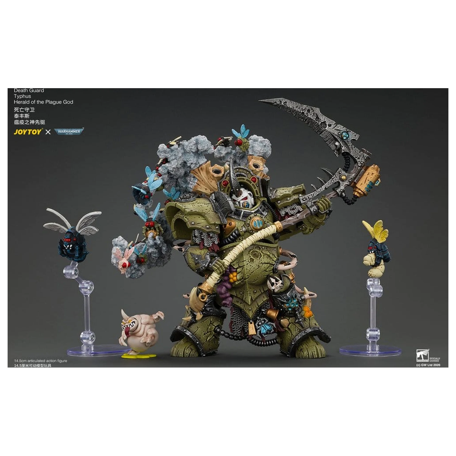 Warhammer akcijska figura Death Guard Typhus Herald of the Plague God 15 cm fotografija proizvoda