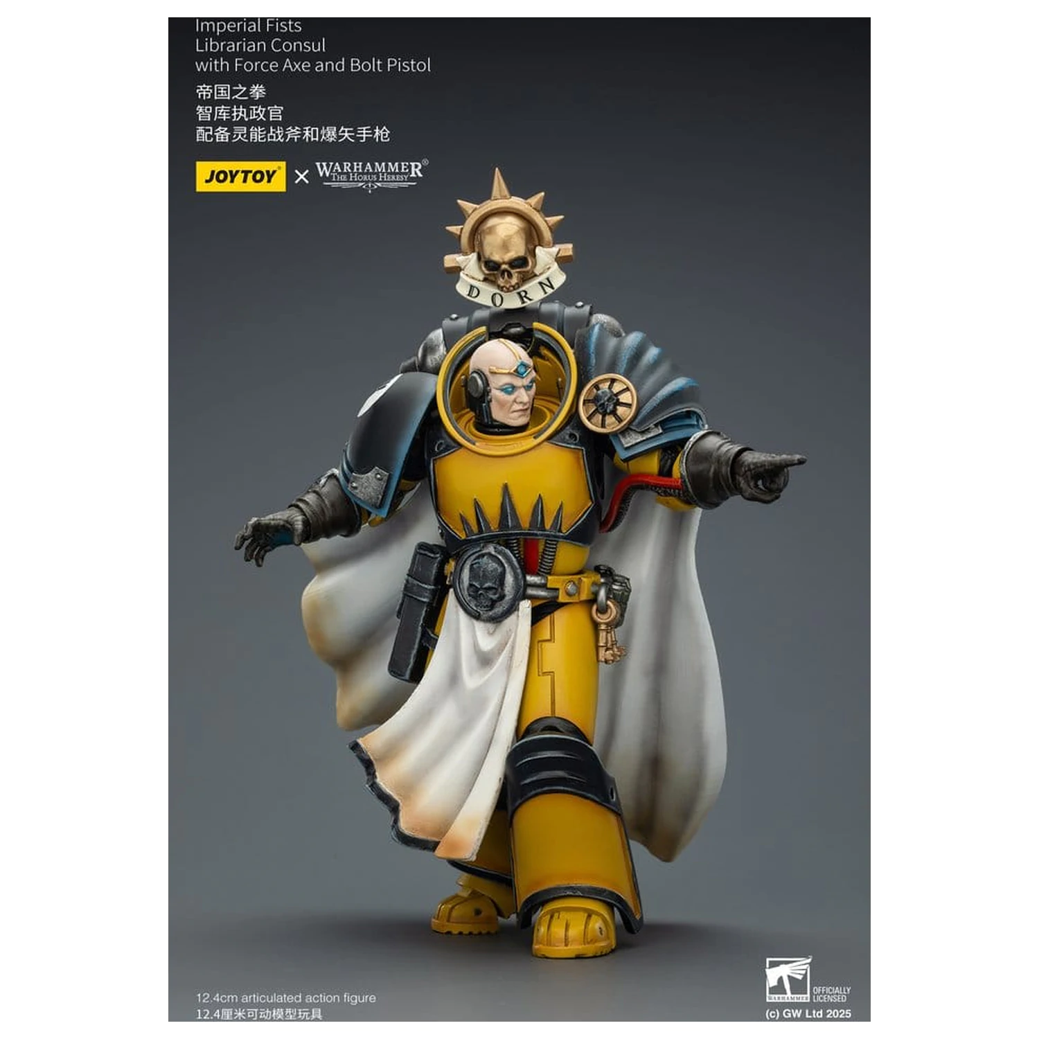 Warhammer Imperial Fists Action Figure Librarian Consul s bojnom sjekirom i Bolt pištoljem 12 cm fotografija proizvoda