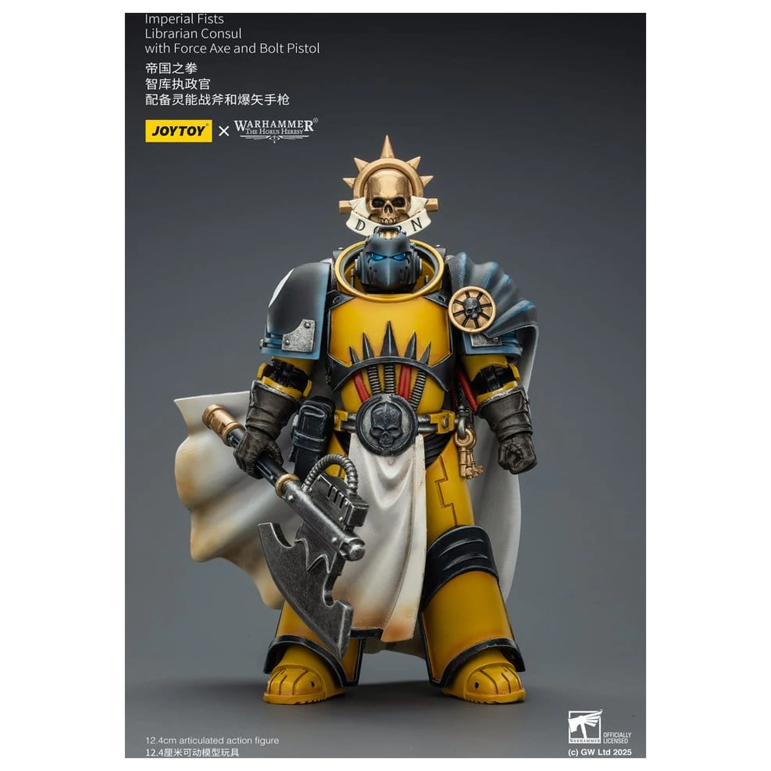 Warhammer Imperial Fists Action Figure Librarian Consul s bojnom sjekirom i Bolt pištoljem 12 cm fotografija proizvoda