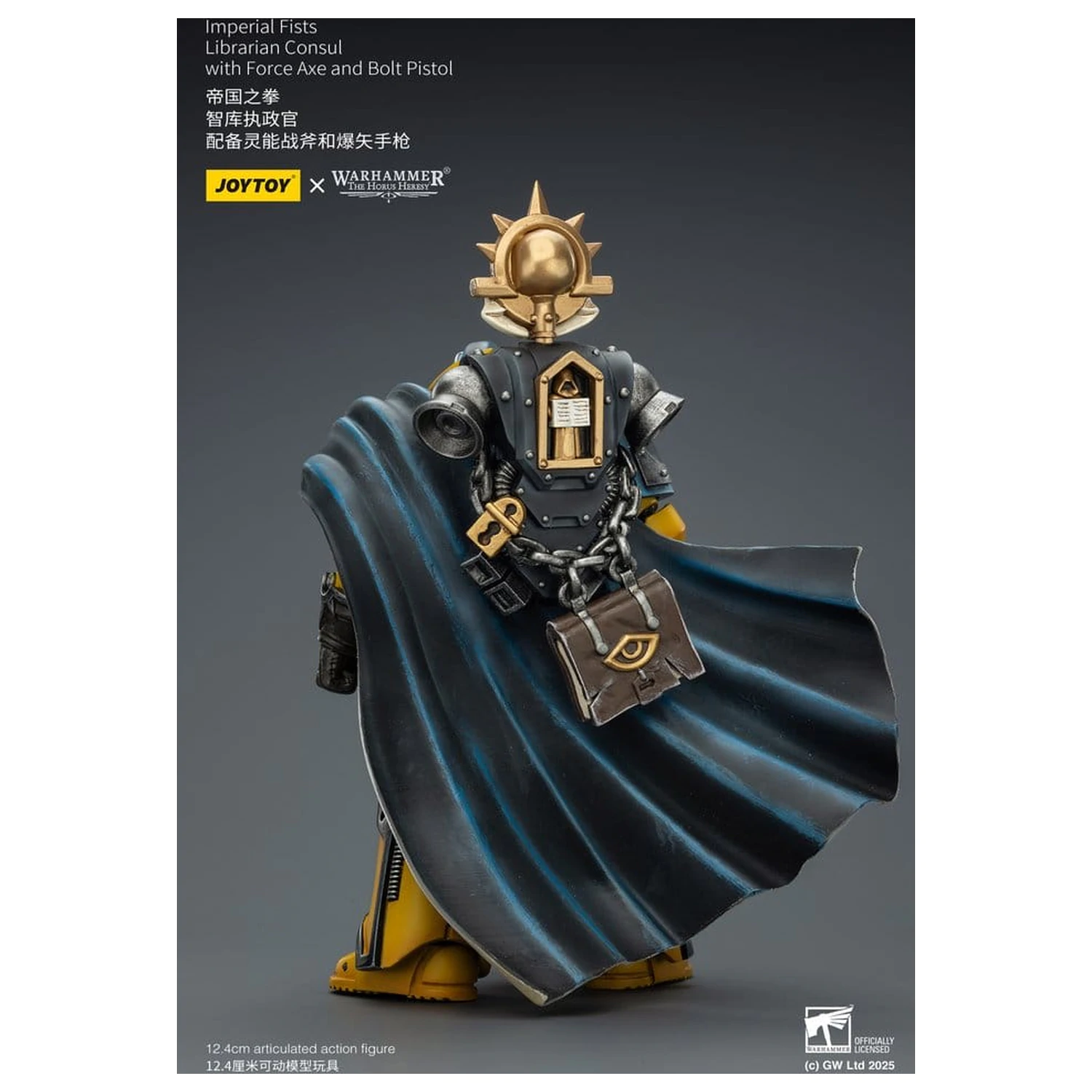 Warhammer Imperial Fists Action Figure Librarian Consul s bojnom sjekirom i Bolt pištoljem 12 cm fotografija proizvoda