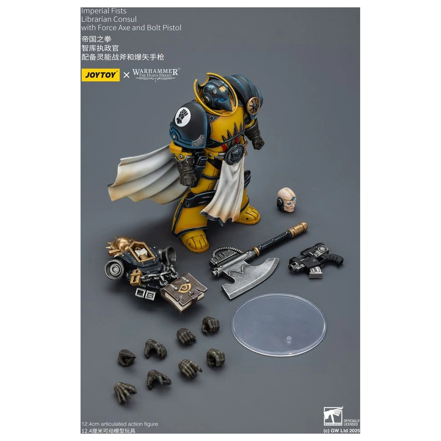 Warhammer Imperial Fists Action Figure Librarian Consul s bojnom sjekirom i Bolt pištoljem 12 cm fotografija proizvoda