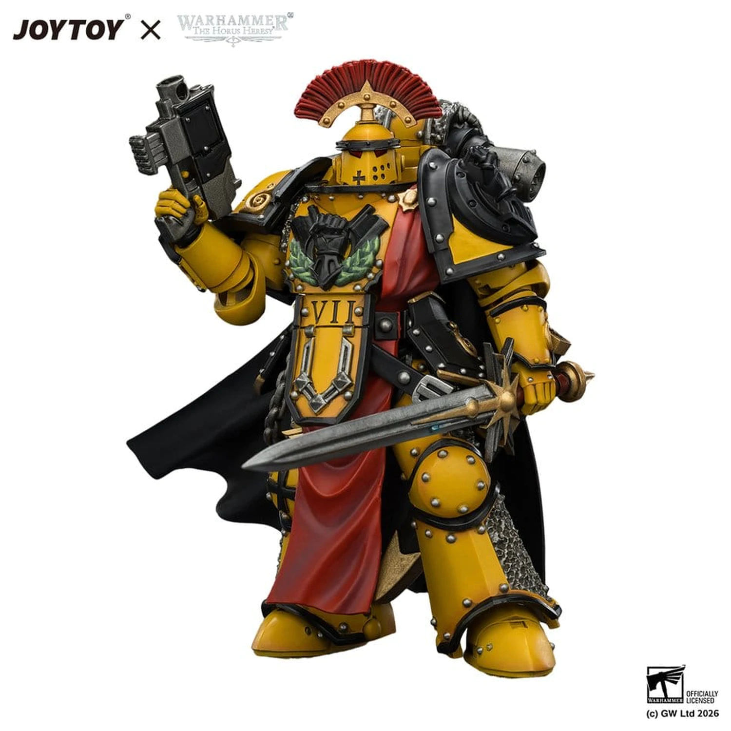 Warhammer akcijska figura Imperial Fists Legion Praetor u Mk III oklopu 13 cm fotografija proizvoda