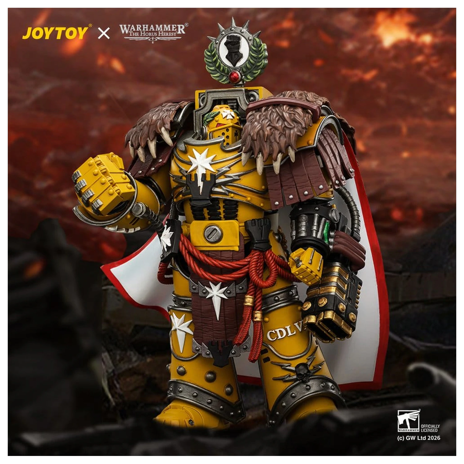 Warhammer Akcijska figura Imperial Fists Lord Castellan Evander Garrius, The Tyrant of Cthonia 14 cm fotografija proizvoda
