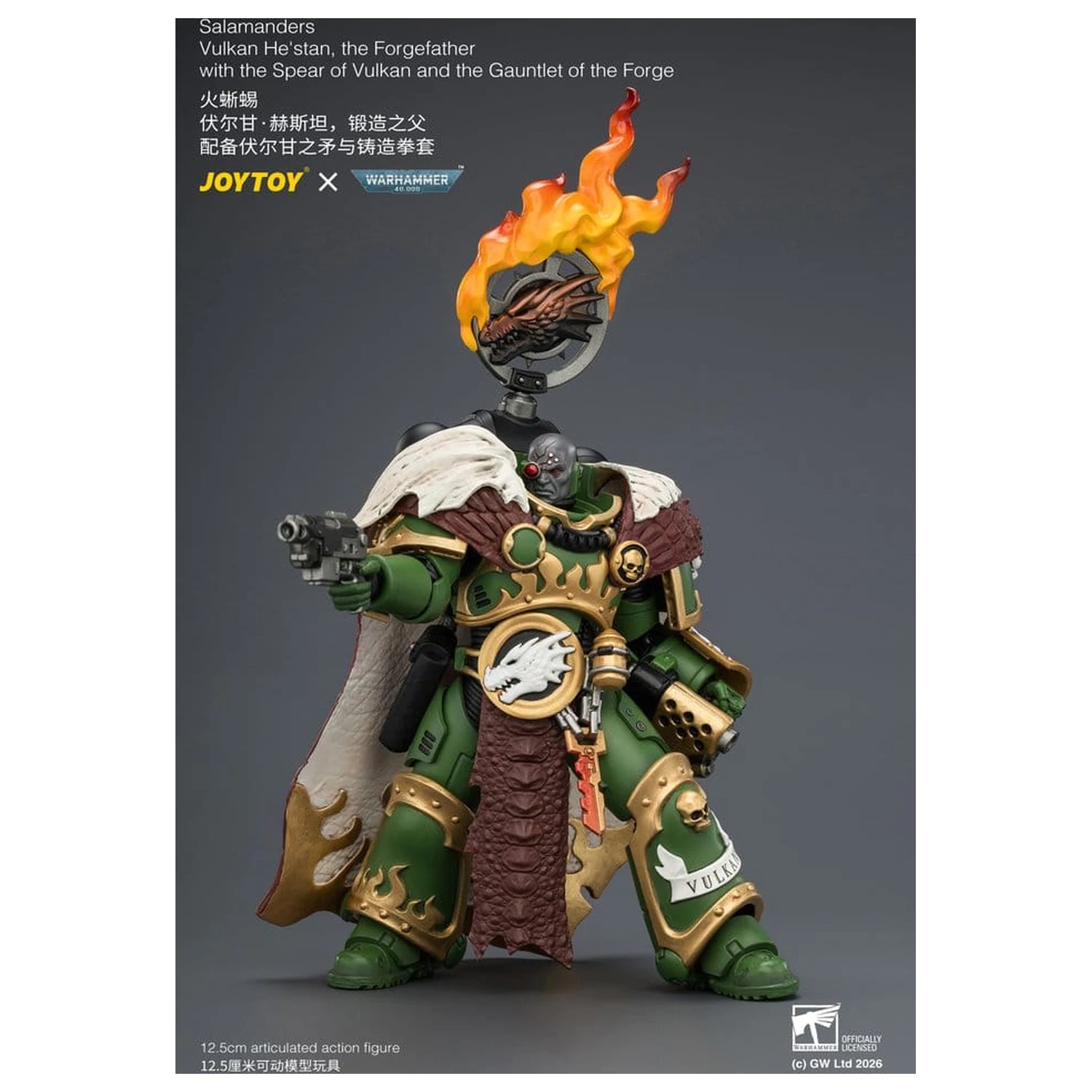 Warhammer ak션ска figura Salamanders Vulkan He'stan, the Forgefather 13 cm fotografija proizvoda