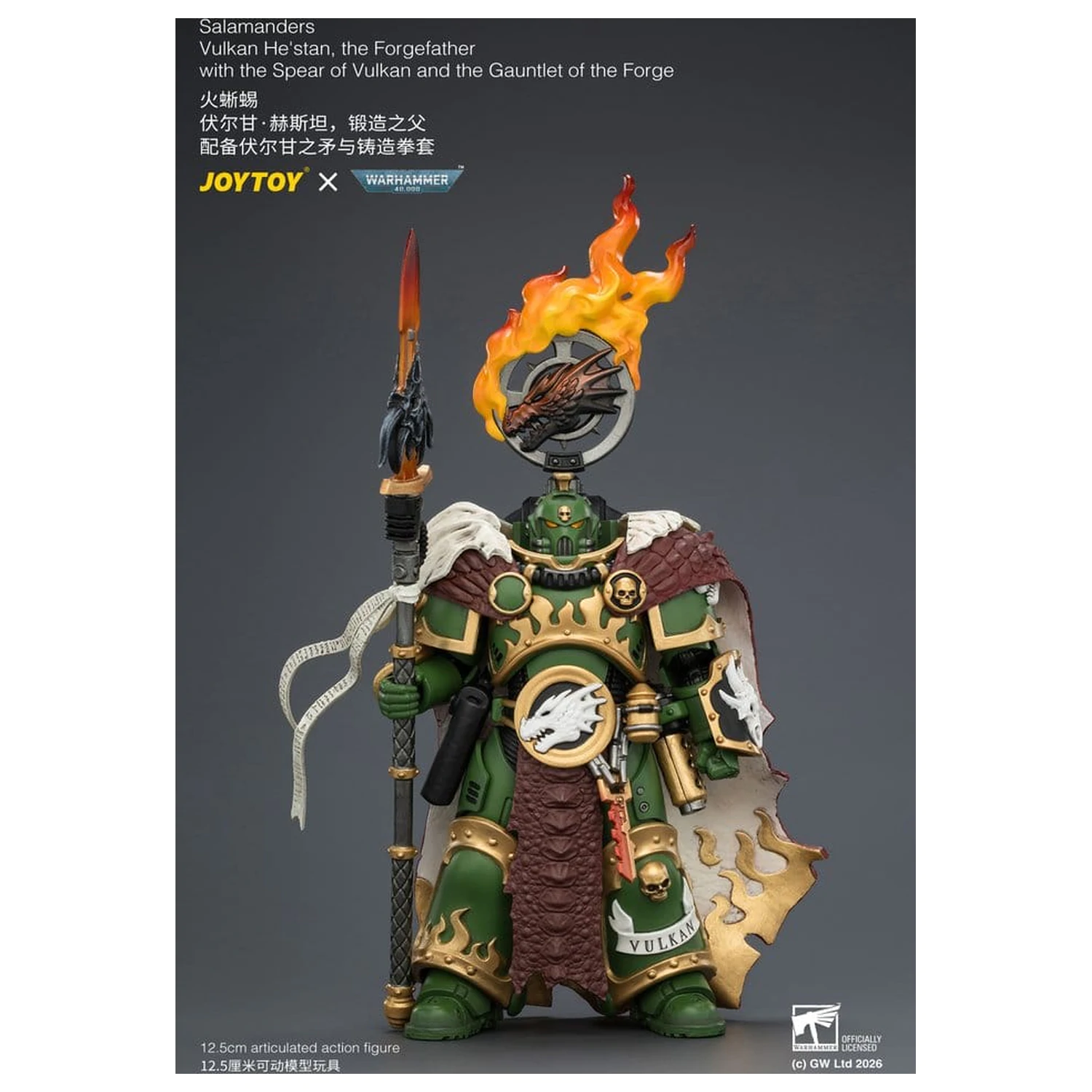 Warhammer ak션ска figura Salamanders Vulkan He'stan, the Forgefather 13 cm fotografija proizvoda