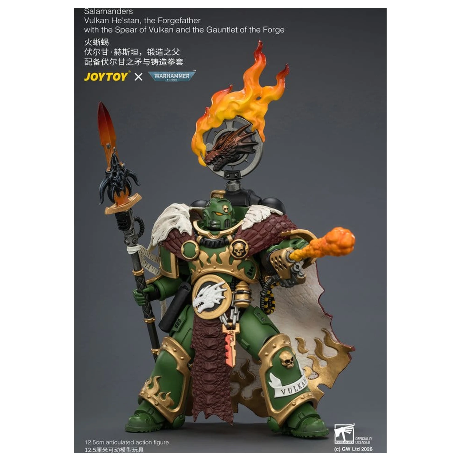 Warhammer ak션ска figura Salamanders Vulkan He'stan, the Forgefather 13 cm fotografija proizvoda