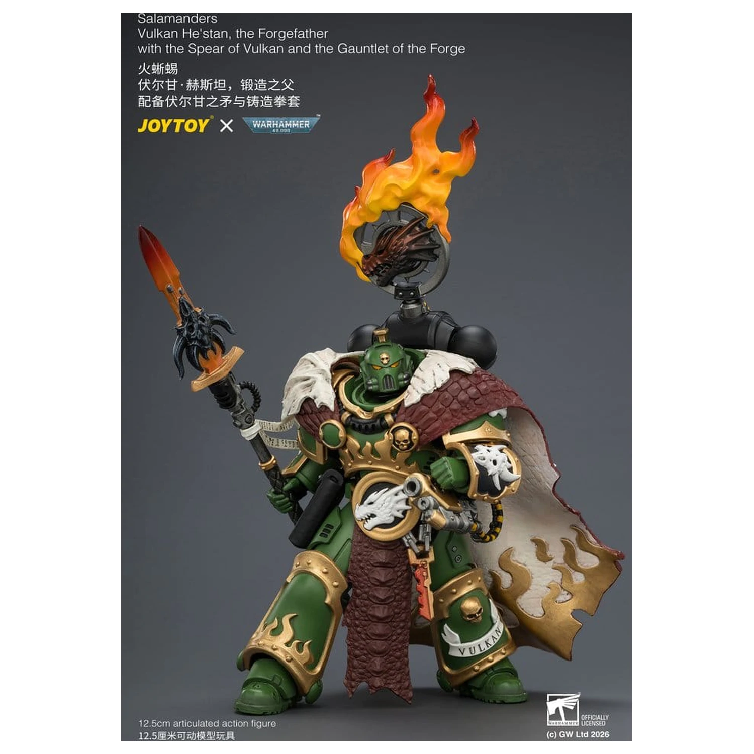 Warhammer ak션ска figura Salamanders Vulkan He'stan, the Forgefather 13 cm fotografija proizvoda