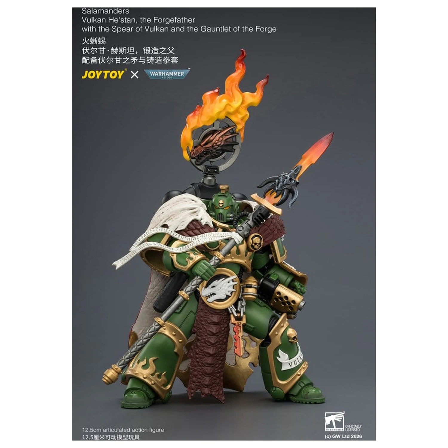 Warhammer ak션ска figura Salamanders Vulkan He'stan, the Forgefather 13 cm fotografija proizvoda
