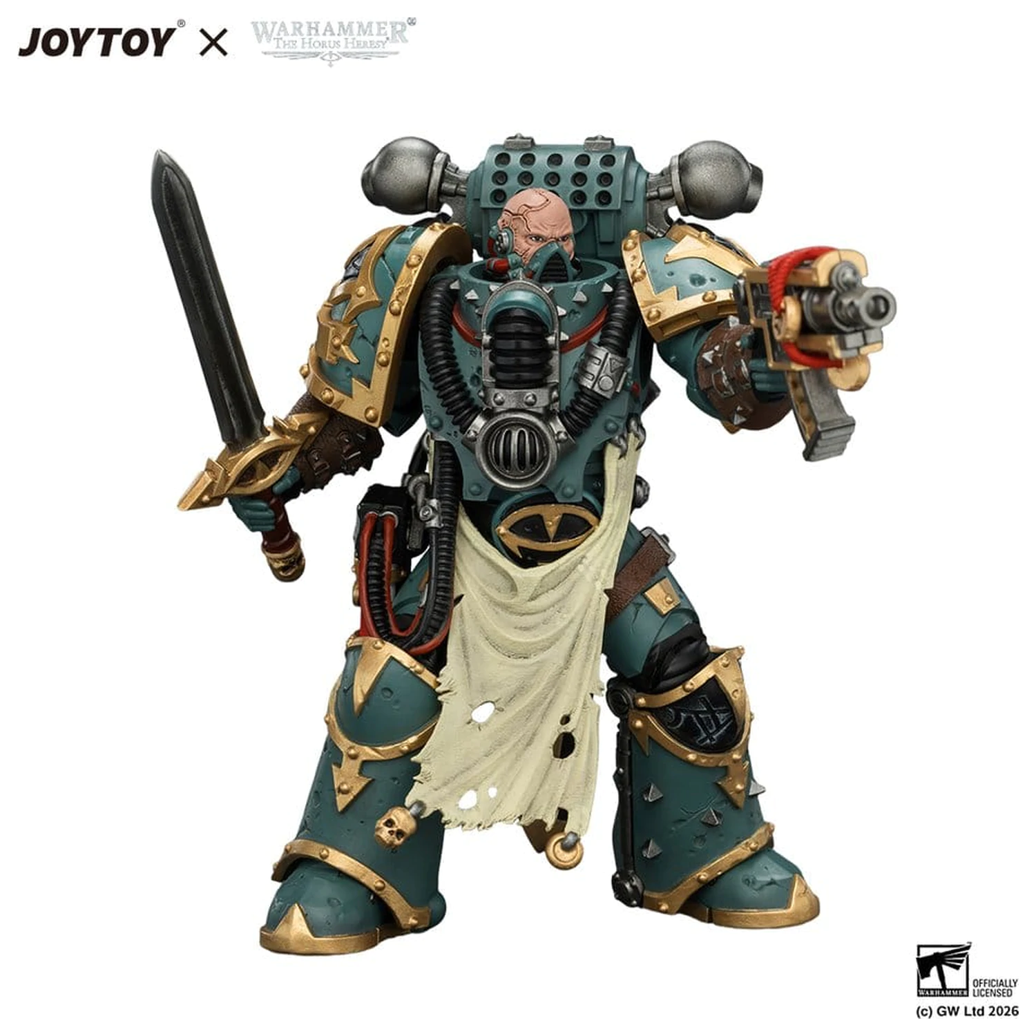 Warhammer akcijska figura Sons of Horus Maloghurst the Twisted, the Warmaster's Equerry 13 cm fotografija proizvoda
