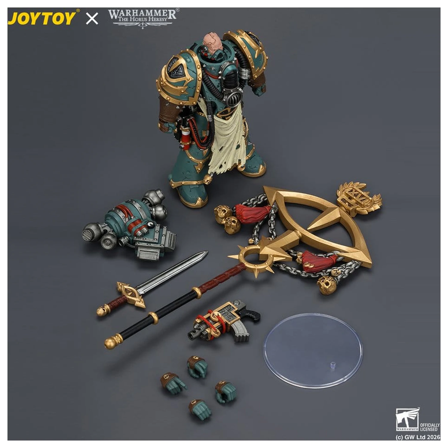 Warhammer akcijska figura Sons of Horus Maloghurst the Twisted, the Warmaster's Equerry 13 cm fotografija proizvoda