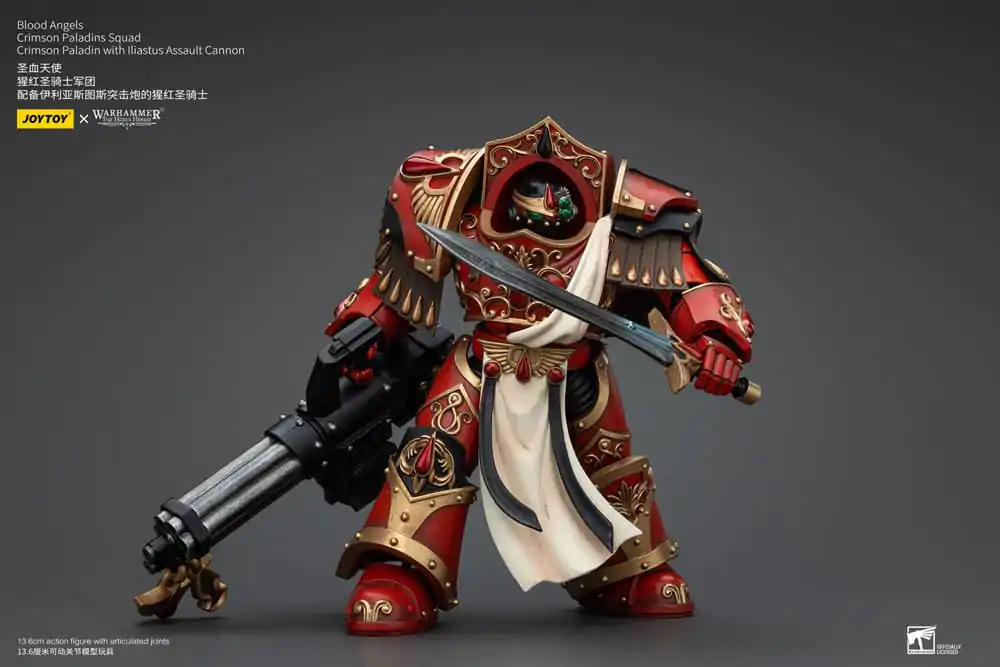 Warhammer The Horus Heresy akcijska figura 1/18 Blood Angels Crimson Paladins Squad Crimson Paladin s Iliastus Assault Cannon 14 cm fotografija proizvoda