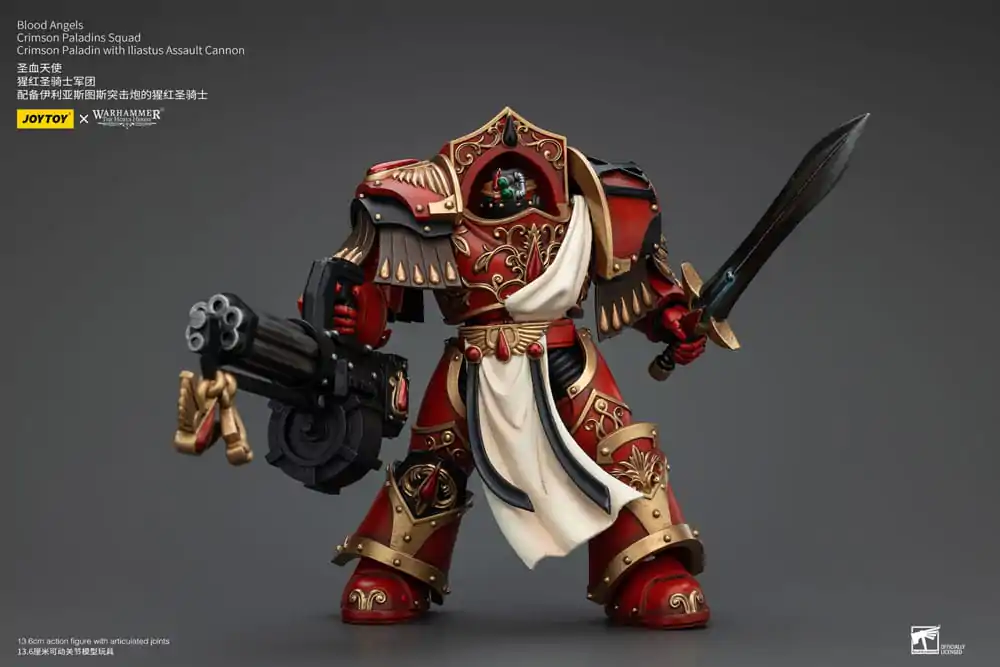 Warhammer The Horus Heresy akcijska figura 1/18 Blood Angels Crimson Paladins Squad Crimson Paladin s Iliastus Assault Cannon 14 cm fotografija proizvoda