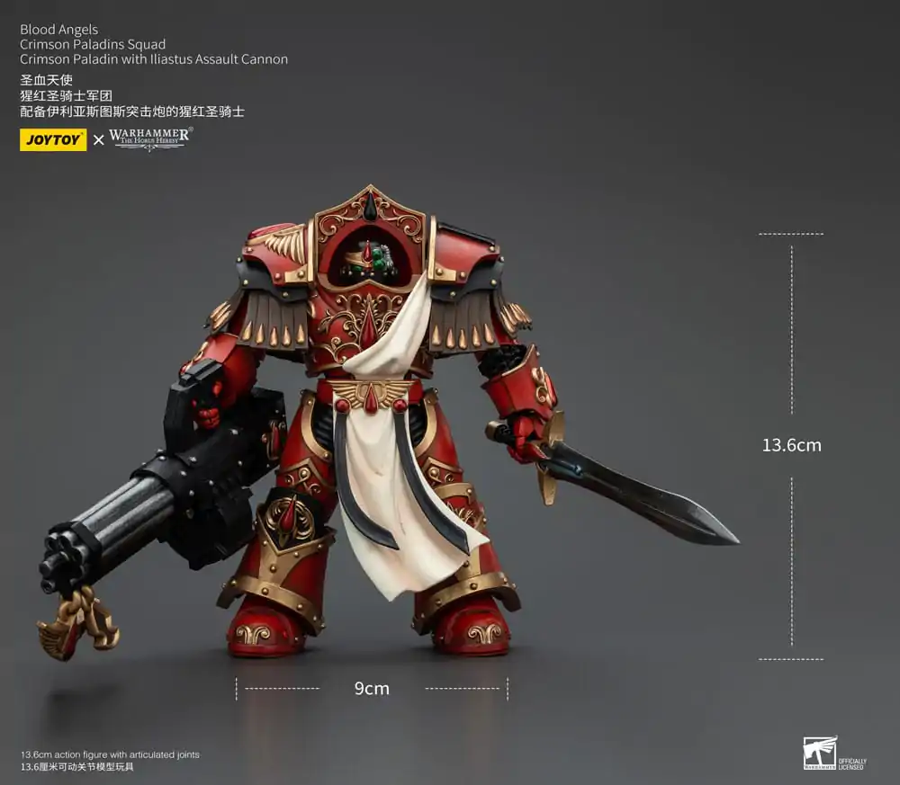 Warhammer The Horus Heresy akcijska figura 1/18 Blood Angels Crimson Paladins Squad Crimson Paladin s Iliastus Assault Cannon 14 cm fotografija proizvoda