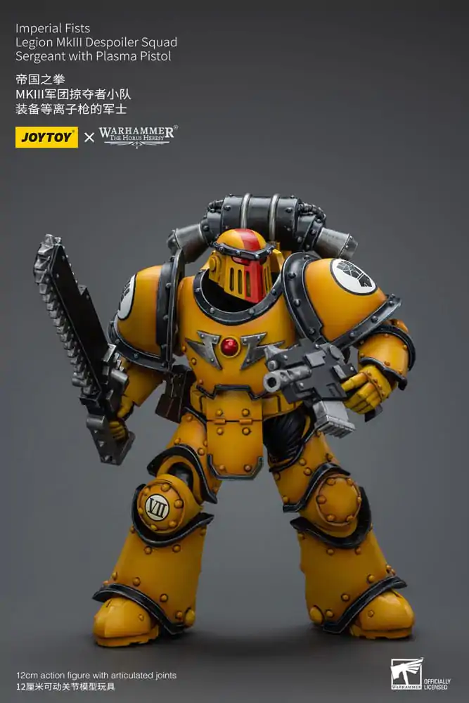 Warhammer The Horus Heresy akcijska figura 1/18 Imperial Fists Legion MkIII Despoiler Squad narednik s plazma pištoljem 12 cm fotografija proizvoda