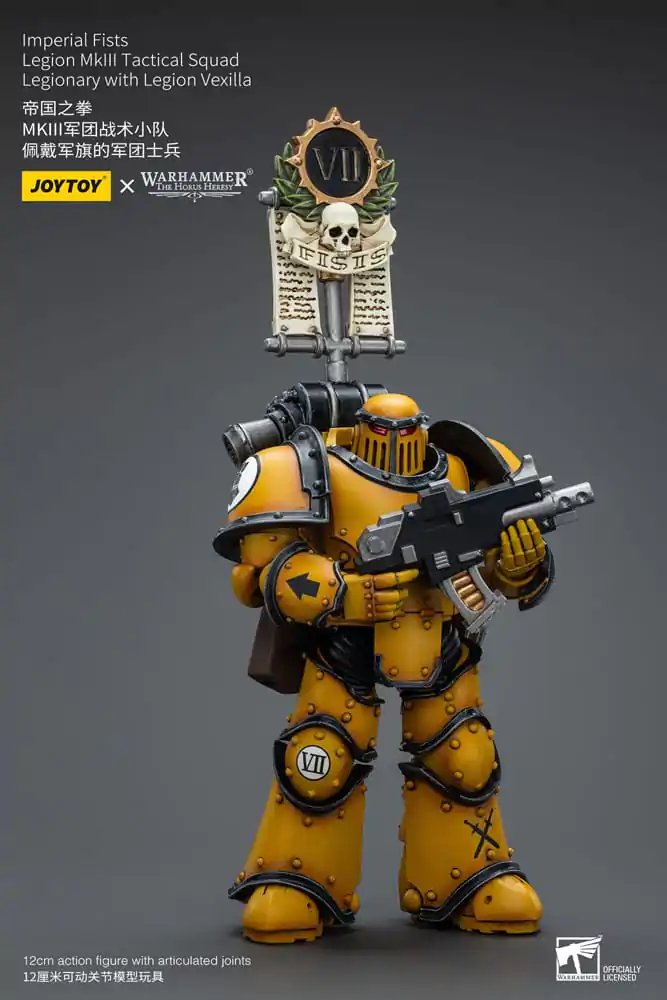 Warhammer The Horus Heresy akcijska figura 1/18 Imperial Fists Legion MkIII Tactical Squad Legionar s Legion Vexilla 12 cm fotografija proizvoda