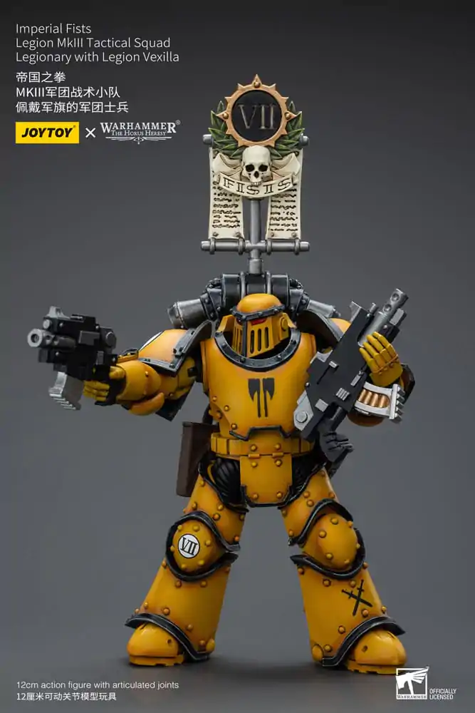 Warhammer The Horus Heresy akcijska figura 1/18 Imperial Fists Legion MkIII Tactical Squad Legionar s Legion Vexilla 12 cm fotografija proizvoda