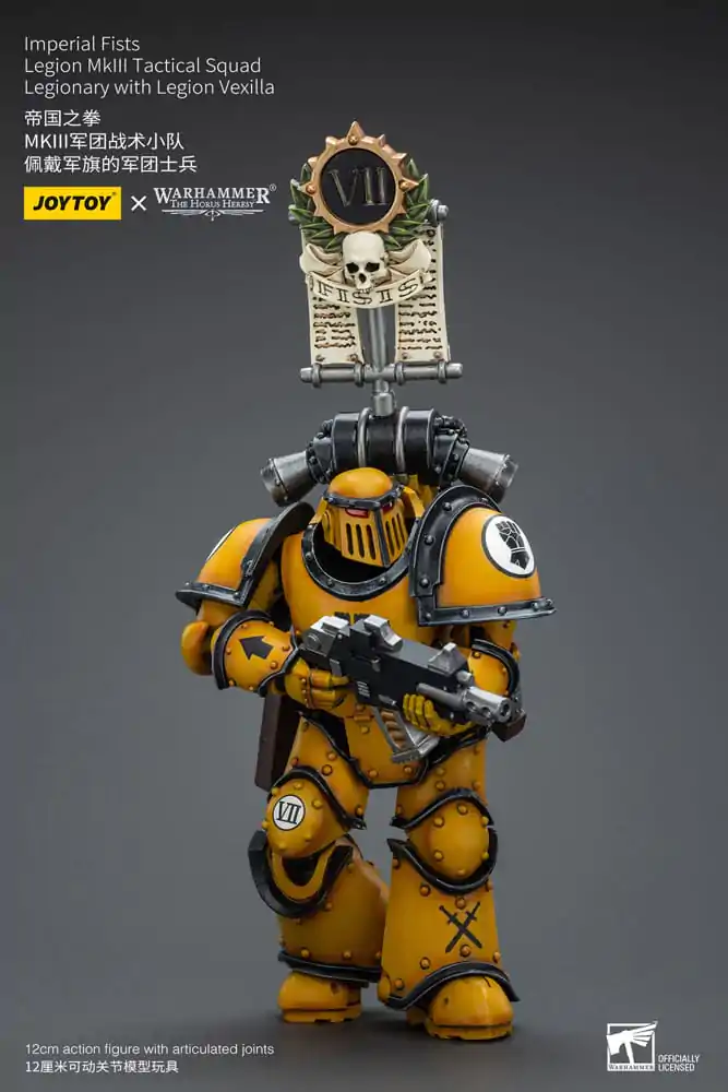 Warhammer The Horus Heresy akcijska figura 1/18 Imperial Fists Legion MkIII Tactical Squad Legionar s Legion Vexilla 12 cm fotografija proizvoda