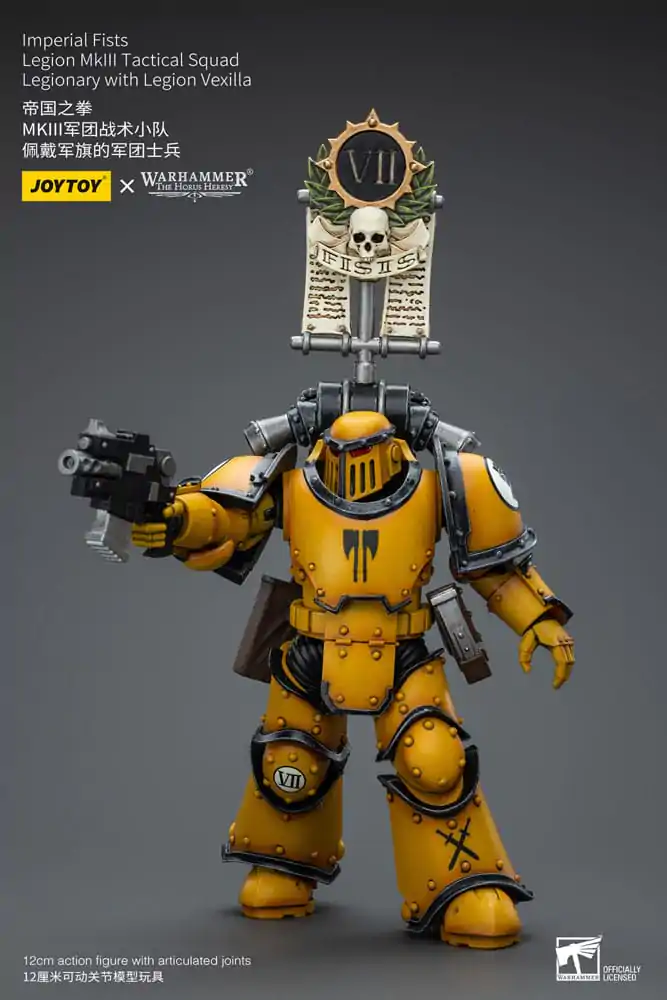 Warhammer The Horus Heresy akcijska figura 1/18 Imperial Fists Legion MkIII Tactical Squad Legionar s Legion Vexilla 12 cm fotografija proizvoda